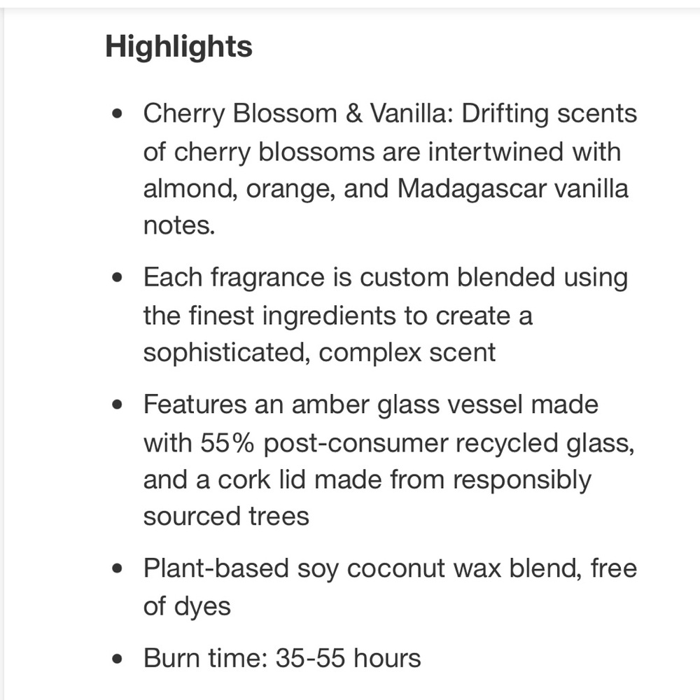 WOODWICK NWT cherry blossom and vanilla renew candle -6oz - Picture 6 of 9